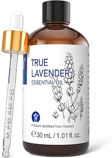 HIQILI Lavender Essential Oil for Diffuser, Aromatherapy & Air Freshening | Relaxing Aroma for Sleep, Ideal for Massage, DIY Candle Soap, Laundry & Home Cleaning Freshener - 30mL / 1.01 fl oz