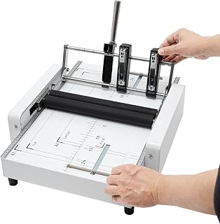 Paper Folding Machines for Office Use, Booklet Maker A3 Paper Folder Stapler Machine, MAX 11.7"×16.5" Binding & Folding Machine, Book Binding Folding Saddle Stitch for Brochures Manuals