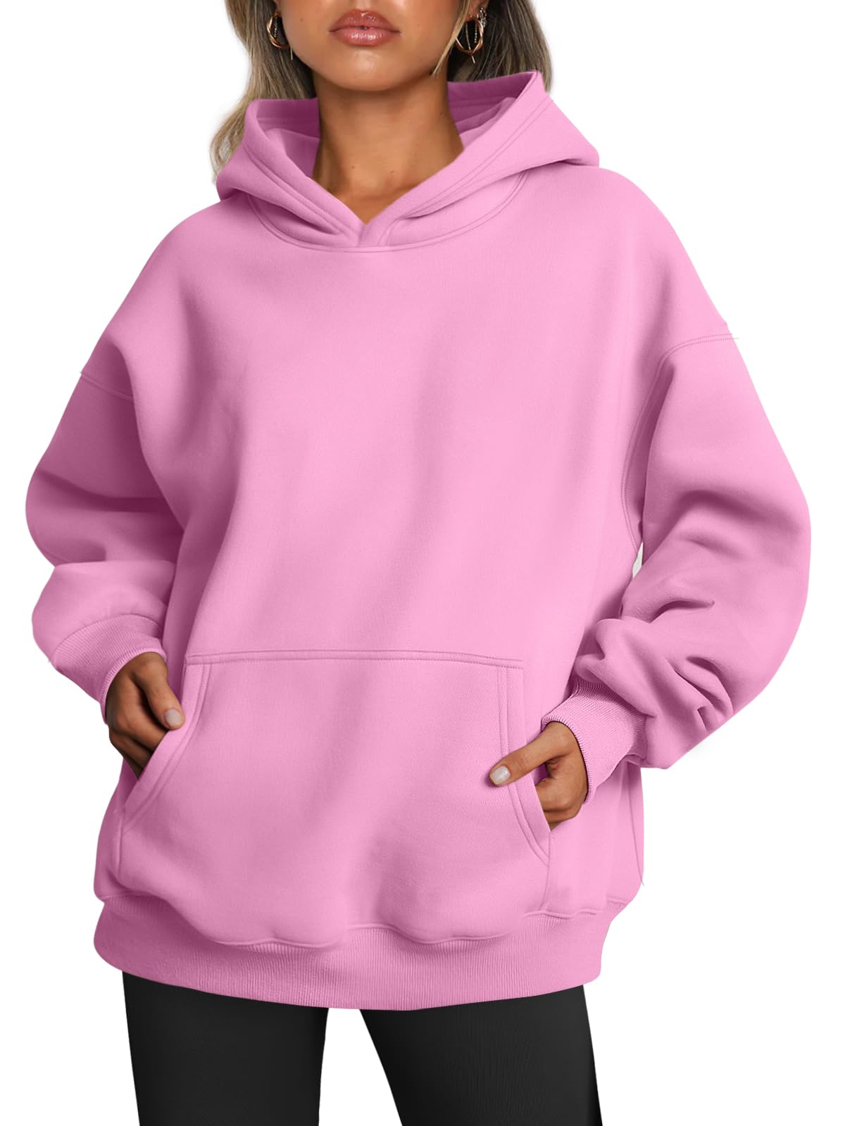 Trendy Queen Womens Oversized Fleece Hoodie Autumn Fashion 2025 Winter Sweater