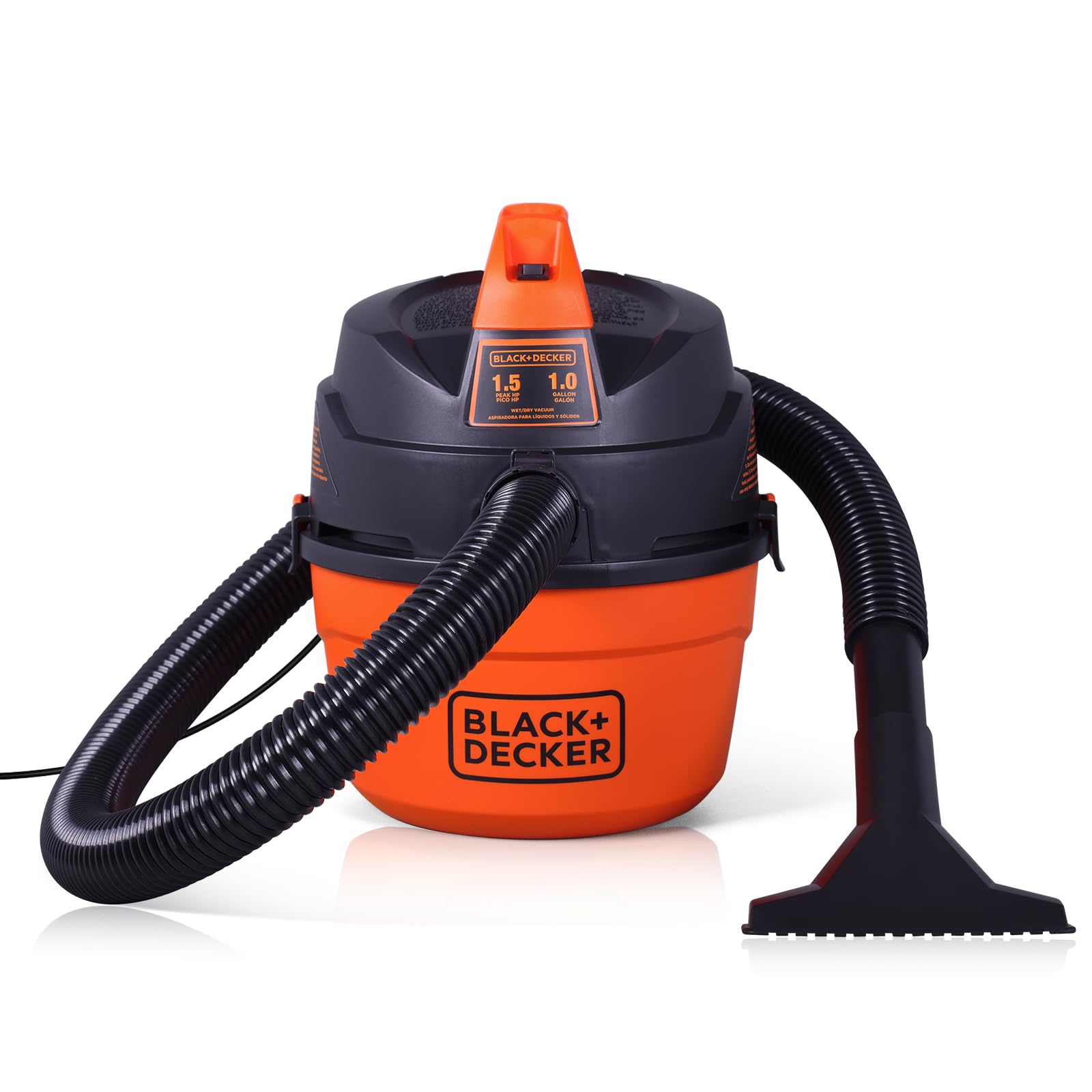 BLACK+DECKER Shop Vacuum Wet and Dry, Small Shop Vac with Accessories, 1 Gallon 