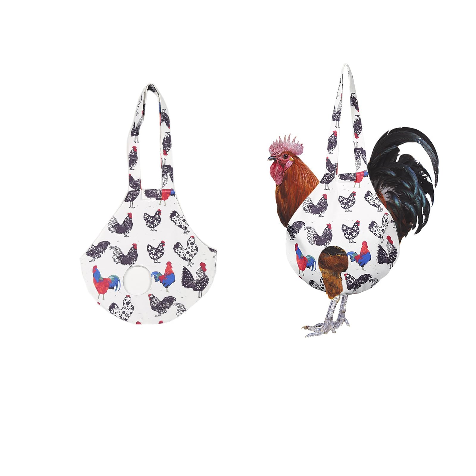2 Chicken Rack Bags, 13.5 X 13.5 Inches, Grab Bag, Hen Sling with Handle,for Far