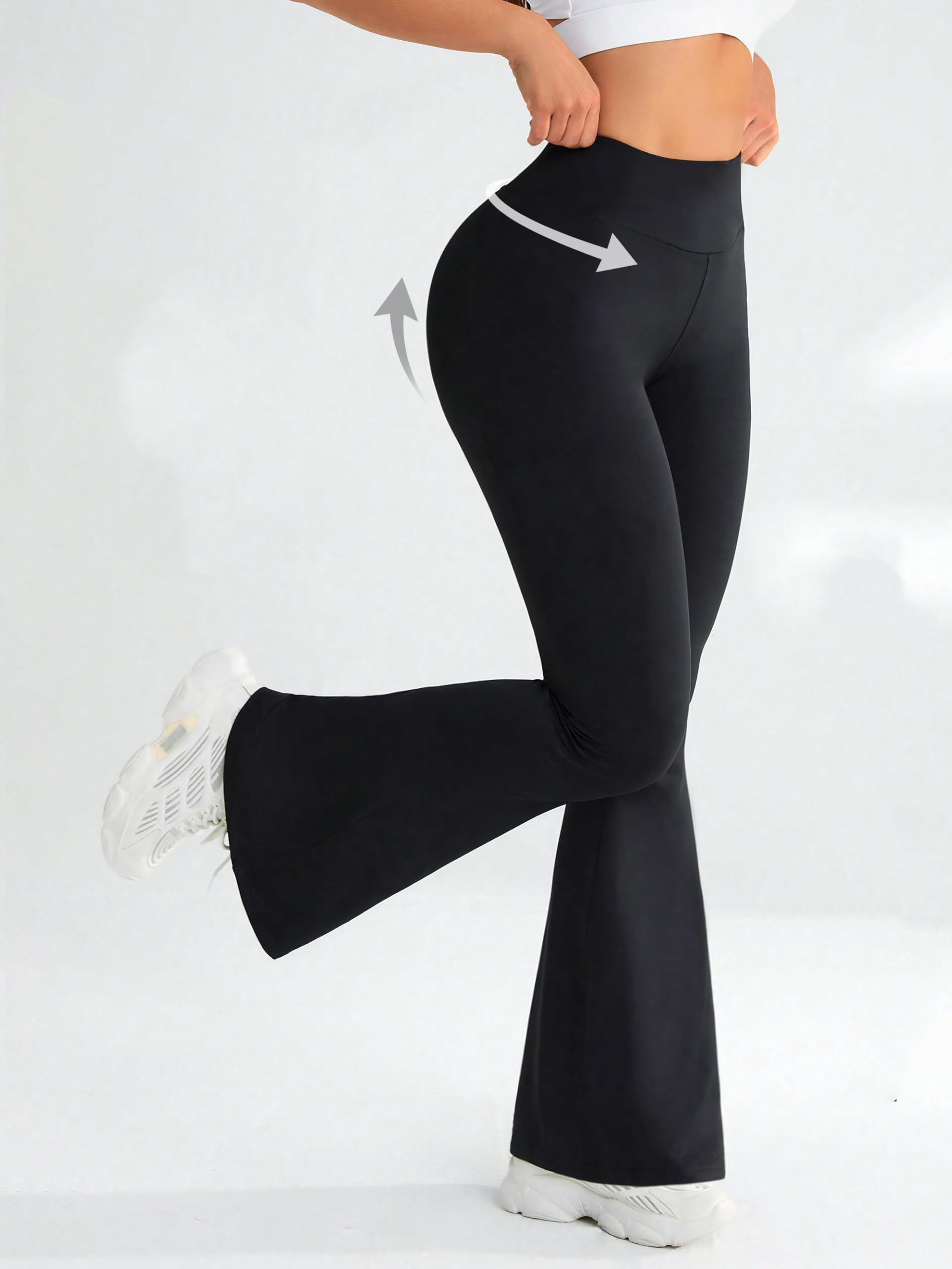 Women Yoga Pants Bootcut Flare Flare Leggings Flare Bell Bottom Leggings High Wa