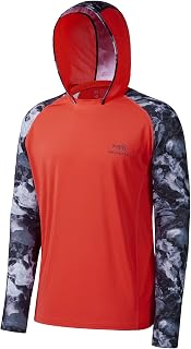 Bassdash UV Shirt Men's Hoodie UPF 50 Sun Protection Camo Function Hoodie UV Protection Long Sleeve Fishing Shirt Breathable