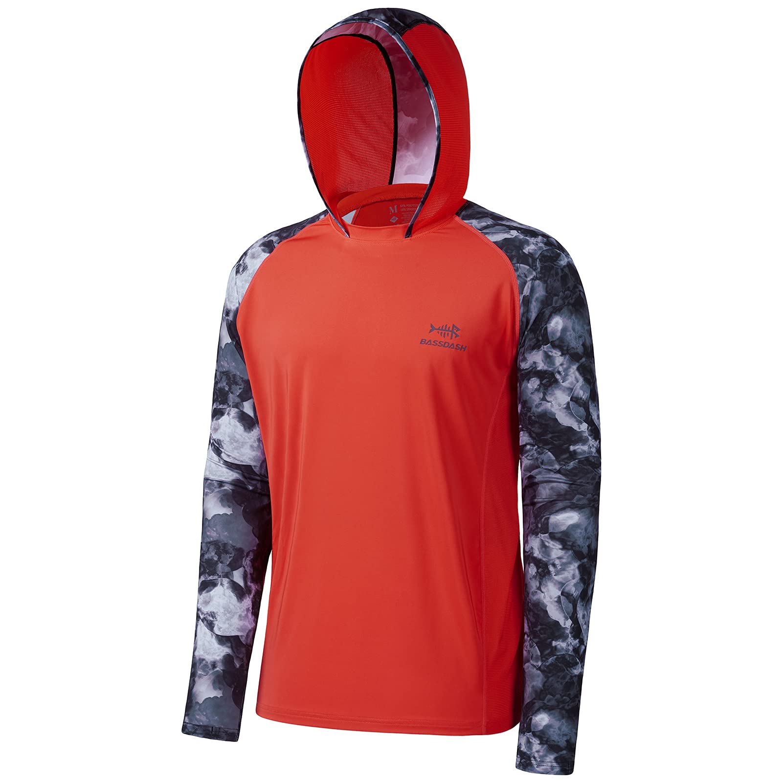 Bassdash UV Shirt Men's Hoodie UPF 50 Sun Protection Camo Function Hoodie UV Pro