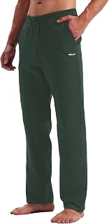 WILLIT Men's Sweatpants Yoga Cotton Pants Athletic Open Bottom Exercise Lounge Loose Running Pants with Pockets