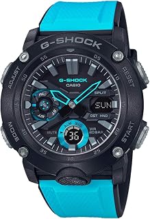 Casio GA-2000-1A2ER GA-2000-1A2ER Men's Analogue Digital Quartz Watch with Resin Strap, Blue/Black