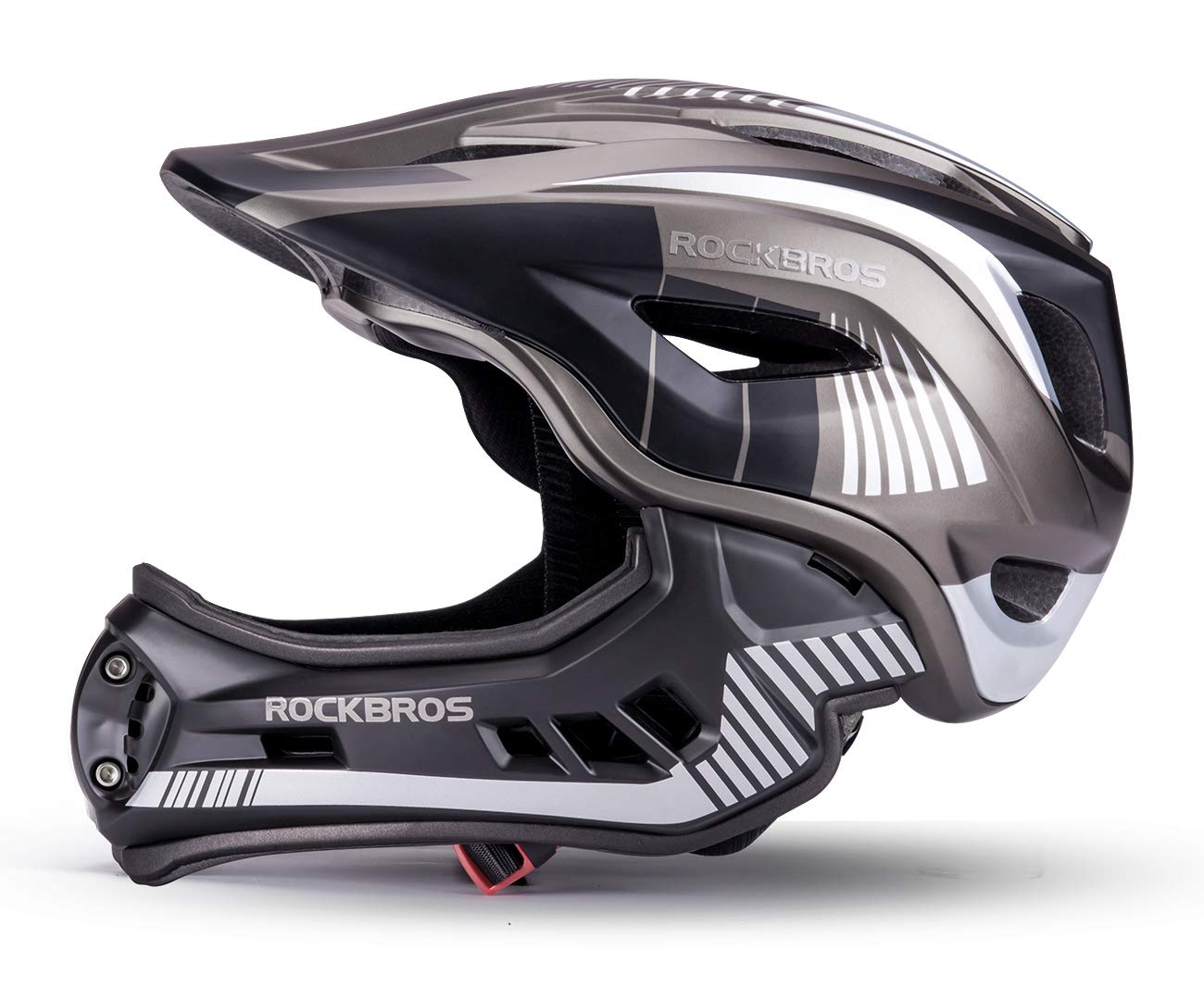 ROCKBROS Children's BMX Helmet, Full Face Bike Helmet for Boys Girls Anti-Shock 