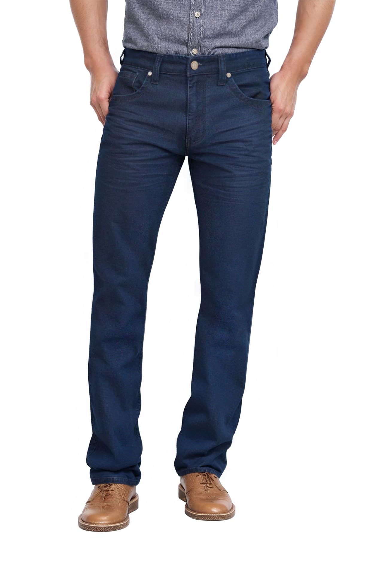 ETHANOL Men's Straight Knit Denim Jeans