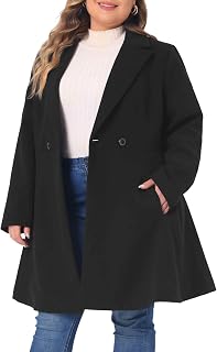 Agnes Orinda Women Plus Size Peacoat Elegant A Line Long Trench Coats