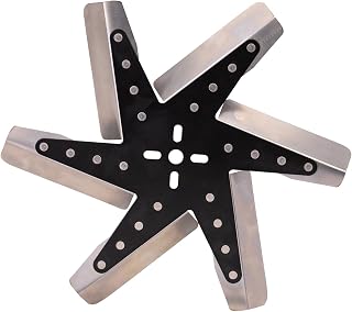 Derale 19115 15" High Performance Stainless Steel Flex Fan Standard Rotation,Black