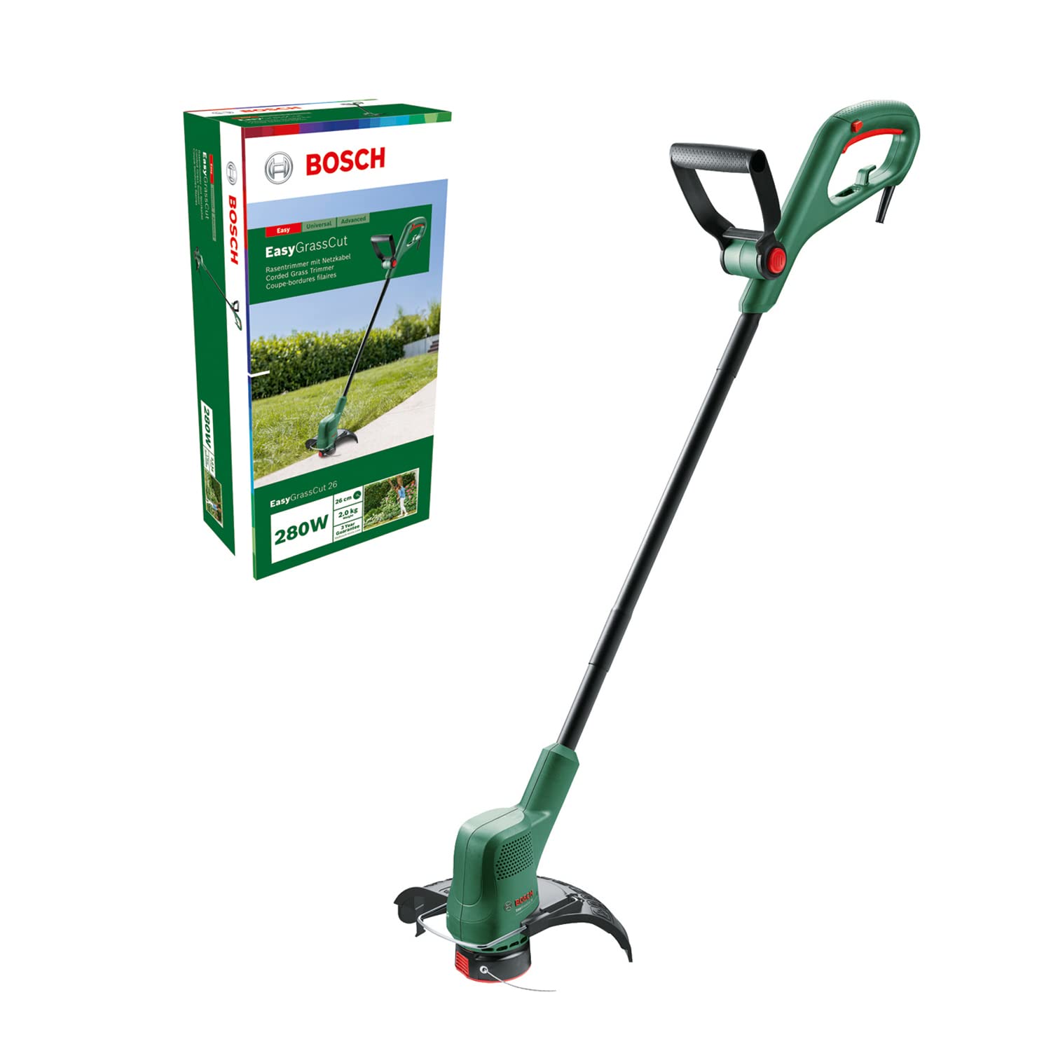 Bosch Electric Grass Trimmer EasyGrassCut 26 | 280 Watt, cutting diameter 26 cm,