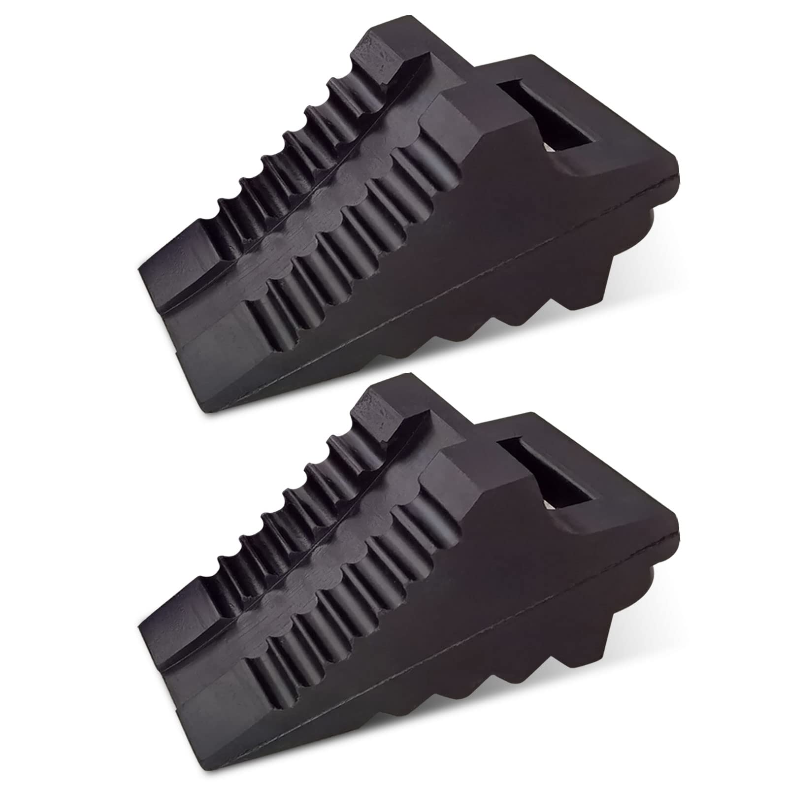 ROBLOCK Solid Rubber Wheel Chocks Heavy Duty Trailer Chock, G.V.W. Up to 4T, 2 P