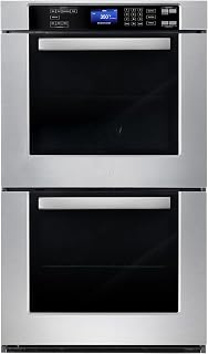 30 in. Haven Coll Double Electric Wall Oven, True Convection, Stainless | Cosmo COS-30EDWC Blue Porcelain, Self Clean Function, 7 Oven Functions, Digital Display, Interior Lighting