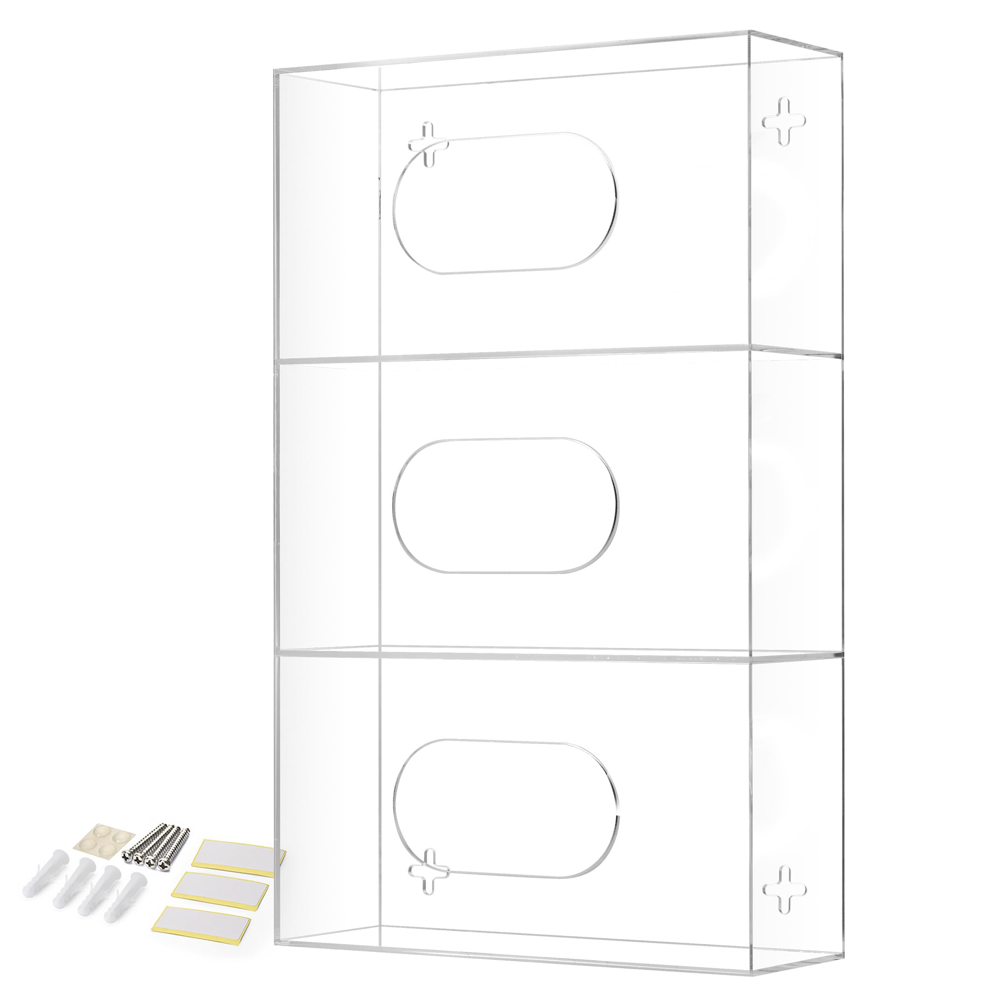 Storage Standard Triple Glove Box Holder Wall Mount Glove Dispenser - Disposable