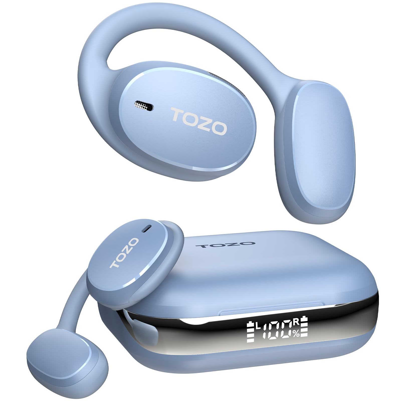 TOZO Real-Time AI Translation Earbuds, 80H Playtime Translator Ear Buds, Digital