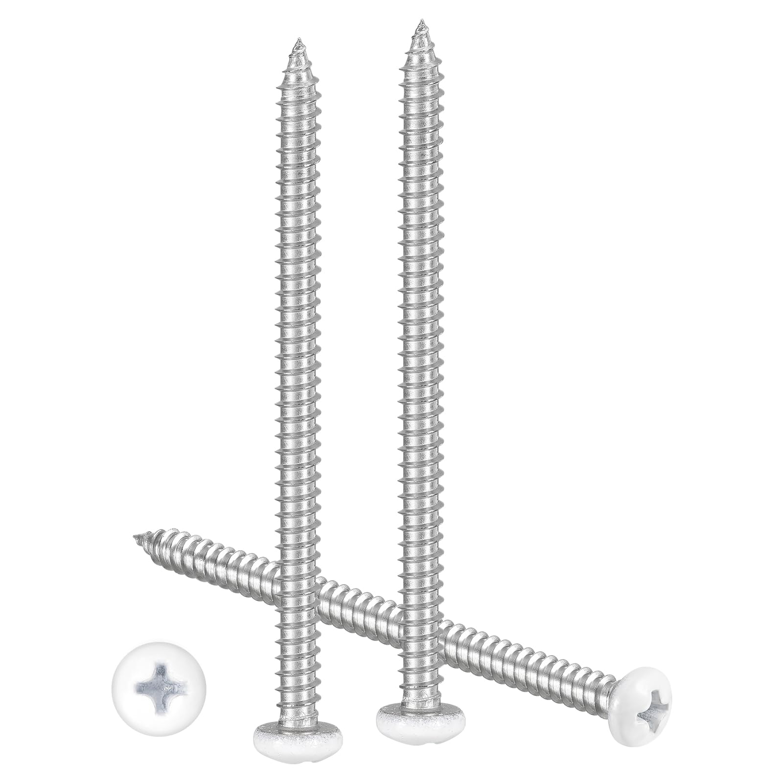 METALLIXITY Phillips Round Head Self Tapping Screws (#8x2-1/2 Inch) 15 Pieces, 3