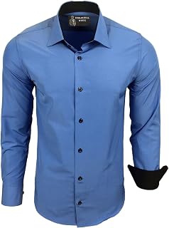 Subliminal Mode Men's Long Sleeve Shirt | Classic Fit | Comfortable and Easy to Wash | Ideal for Office and Casual Outings 444-5
