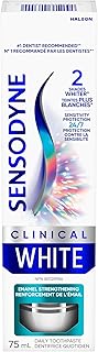 SENSODYNE Clinical White Toothpaste, Sensitivity Protection, Enamel Strengthening, 75mL