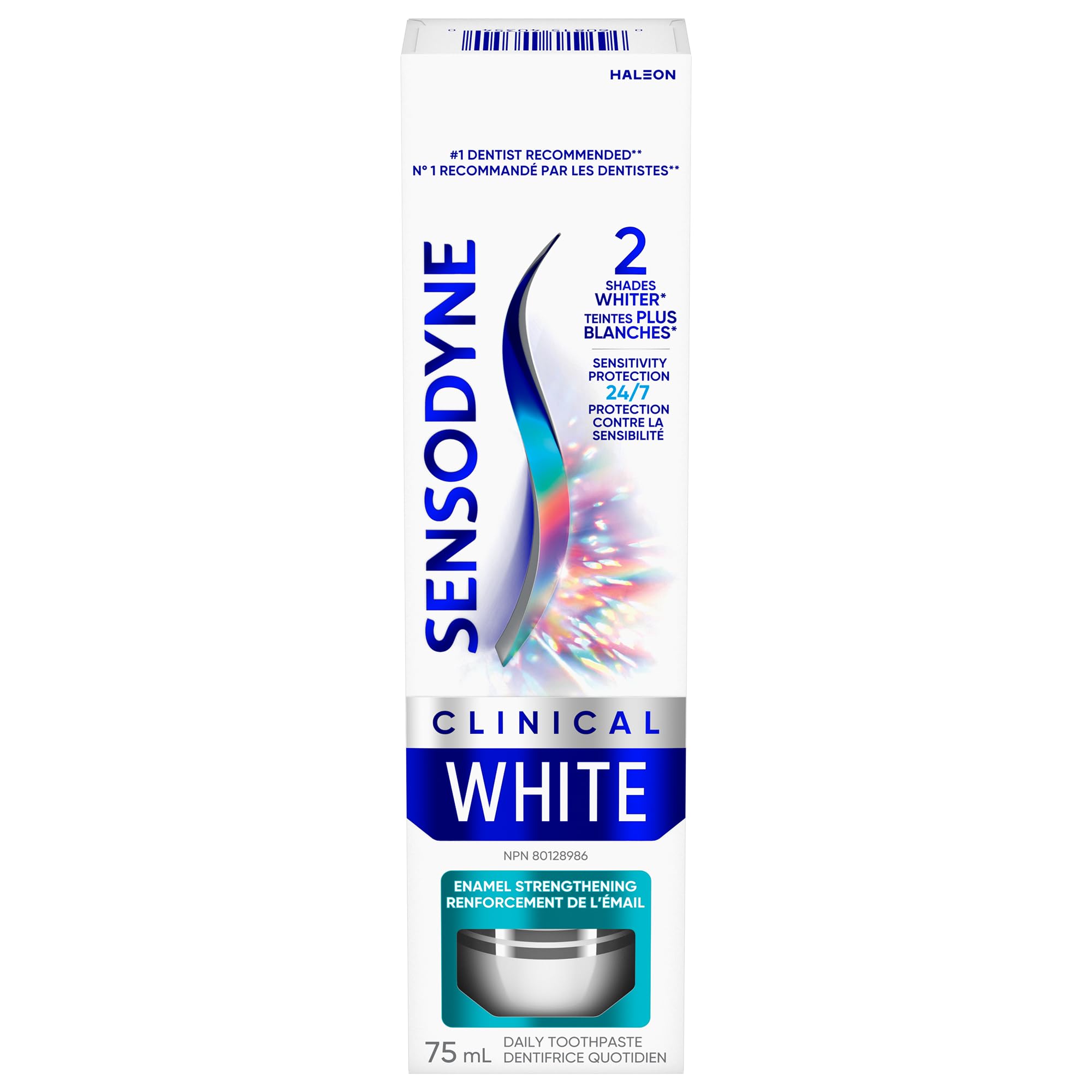SENSODYNE Clinical White Toothpaste, Sensitivity Protection, Enamel Strengthenin