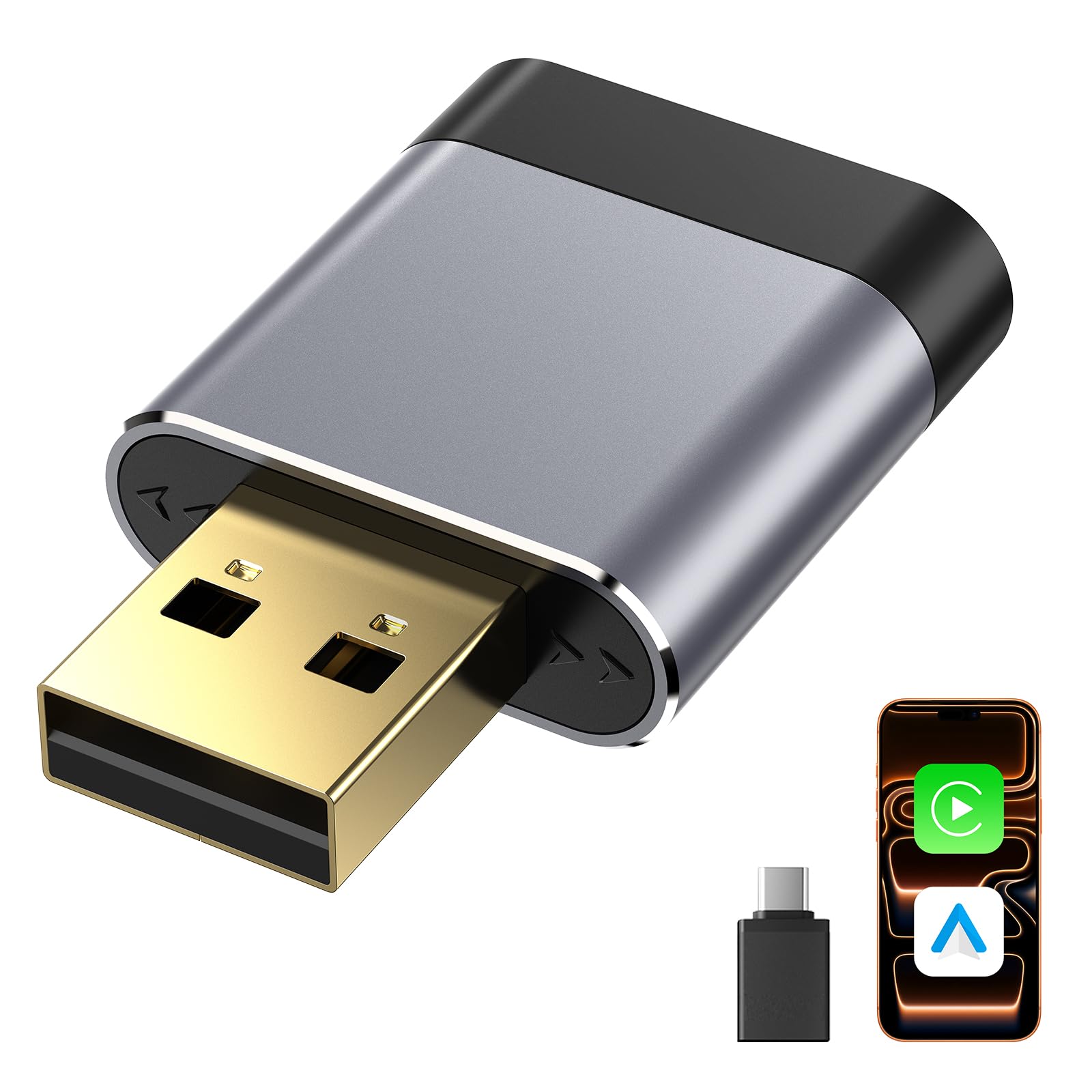 Mini Wireless CarPlay & Android Auto Dongle for Digital Media Receivers | Wired 