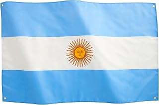 Runesol Argentina Flag 3x5, 3x60 Inch, 4 Grommets, Brass Eyelets On Each Corner, Argentine Supporter, Premium Flags, Memorial Day for Truth and Justice, Indoor, Outdoor