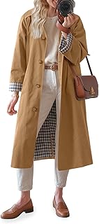 Tankaneo - Women's Long Oversize Single Breasted Windproof Trench Coat