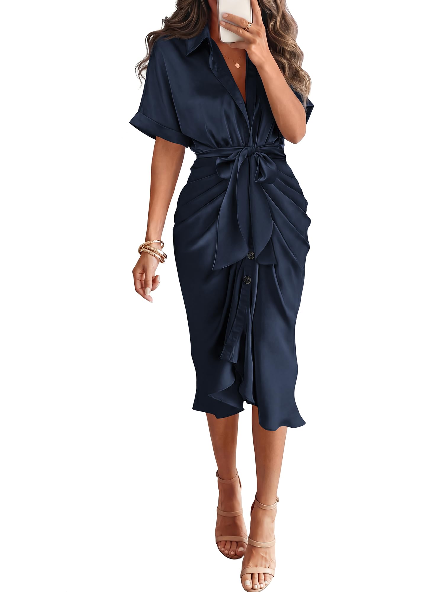 BTFBM Maxi Dresses for Women Business Casual Outfits