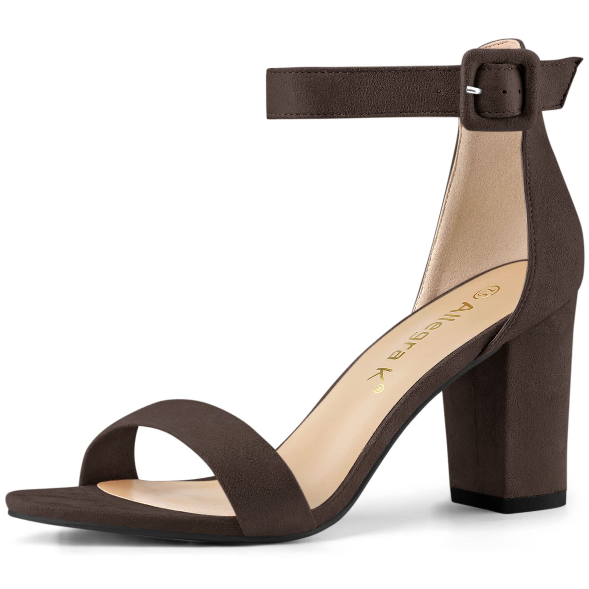 Allegra K Women's Ankle Strap Heel Sandals