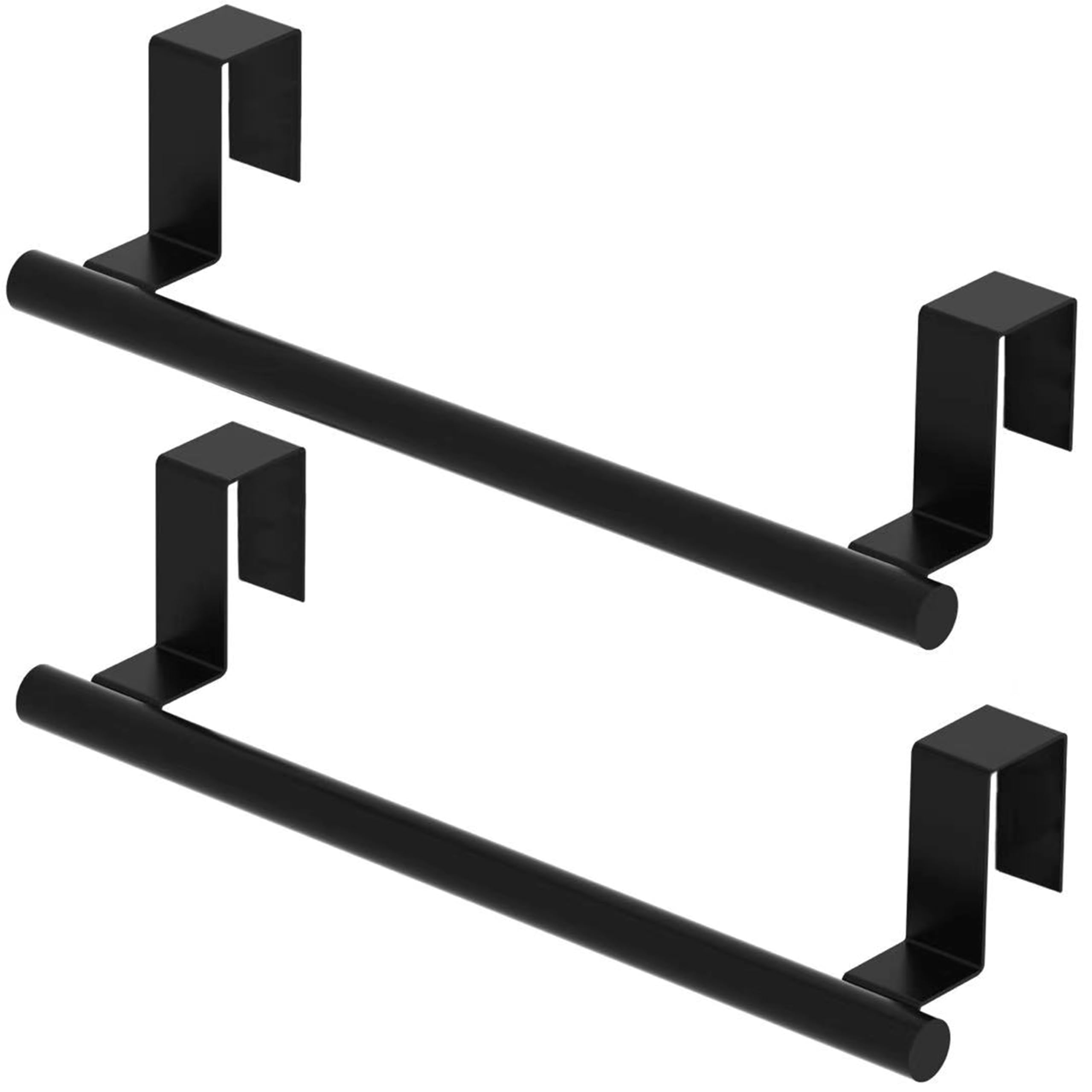 Qflushor Over Cabinet Towel Bar, Over The Door Towel Rack 2 Pack, Kitchen Towel 