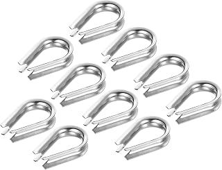 PATIKIL 6mm 1/4 Inch 304 Stainless Steel Cable Shackle, 10 Pcs Cable Shackles for Boat Rigging