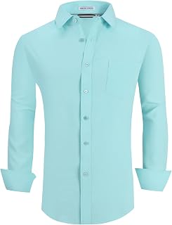 Alex Vando Men's Dress Shirts Regular Fit Long Sleeve Shirt for Men