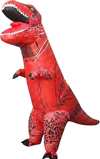 KINQUINN Inflatable Dinosaur Costume for Kids and Adult, Blow Up Party Suit | for Halloween Cosplay Party,Fancy T-rex Costume Outfit