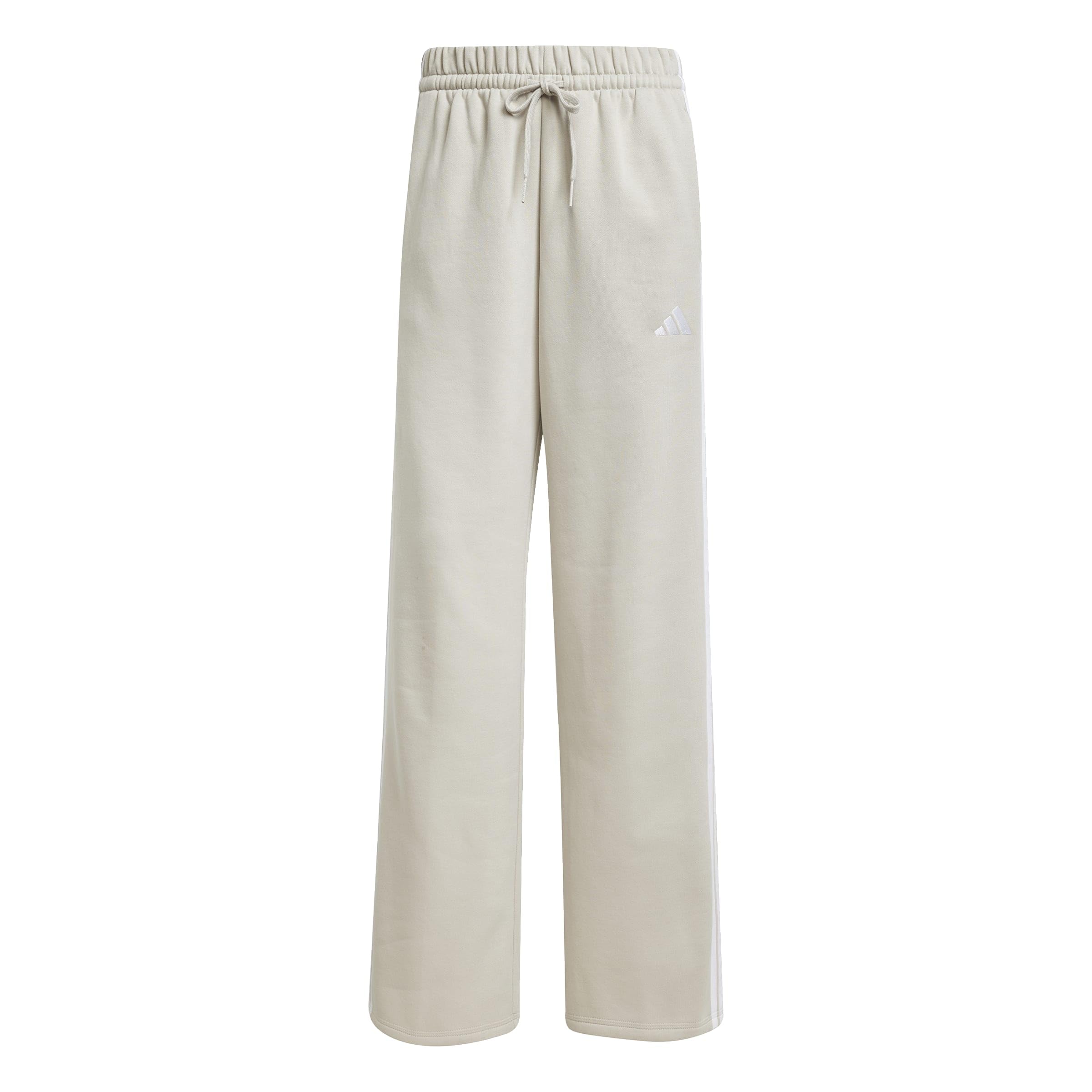 adidas Women's Essentials 3-Stripes Open HEM Fleece Pants