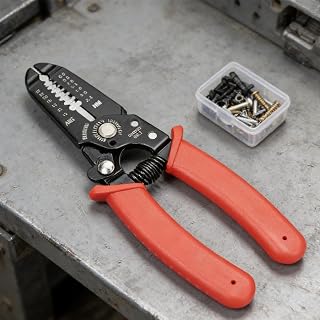 Multifunctional Wire Stripping Tool, 1 x Portable Heavy Duty Pliers for Compact Wire Stripping, Cutting and Crimping