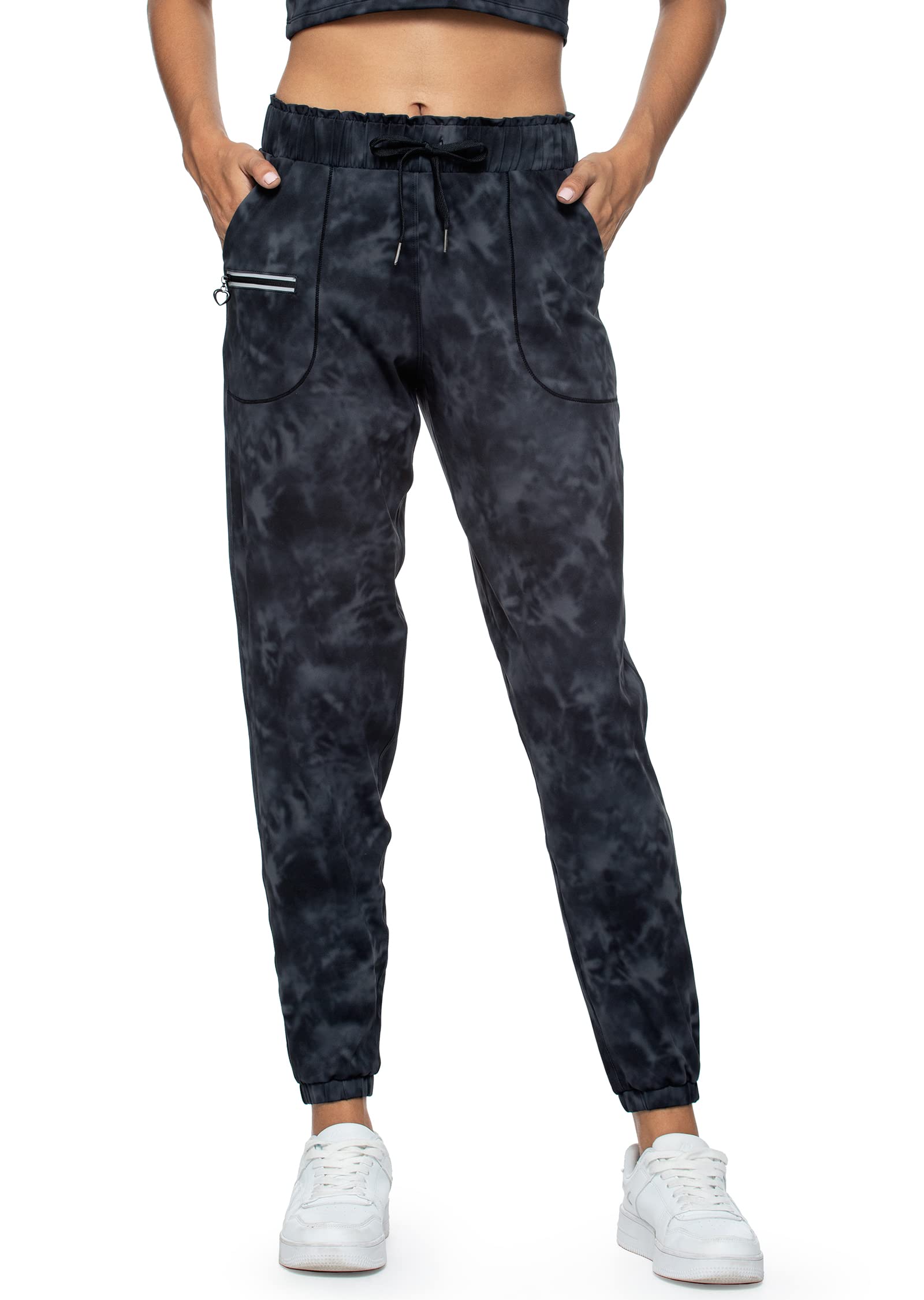 Haowind Joggers for Women with Pockets Elastic Waist Workout Sport Gym Pants Com