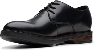 Clarks Men's Lightweight, Breathable and Fatigue-Resistant, Paul Son PlainBusiness Shoes, Leather Shoes, Lightweight, Breathable, Anti-Fatigue