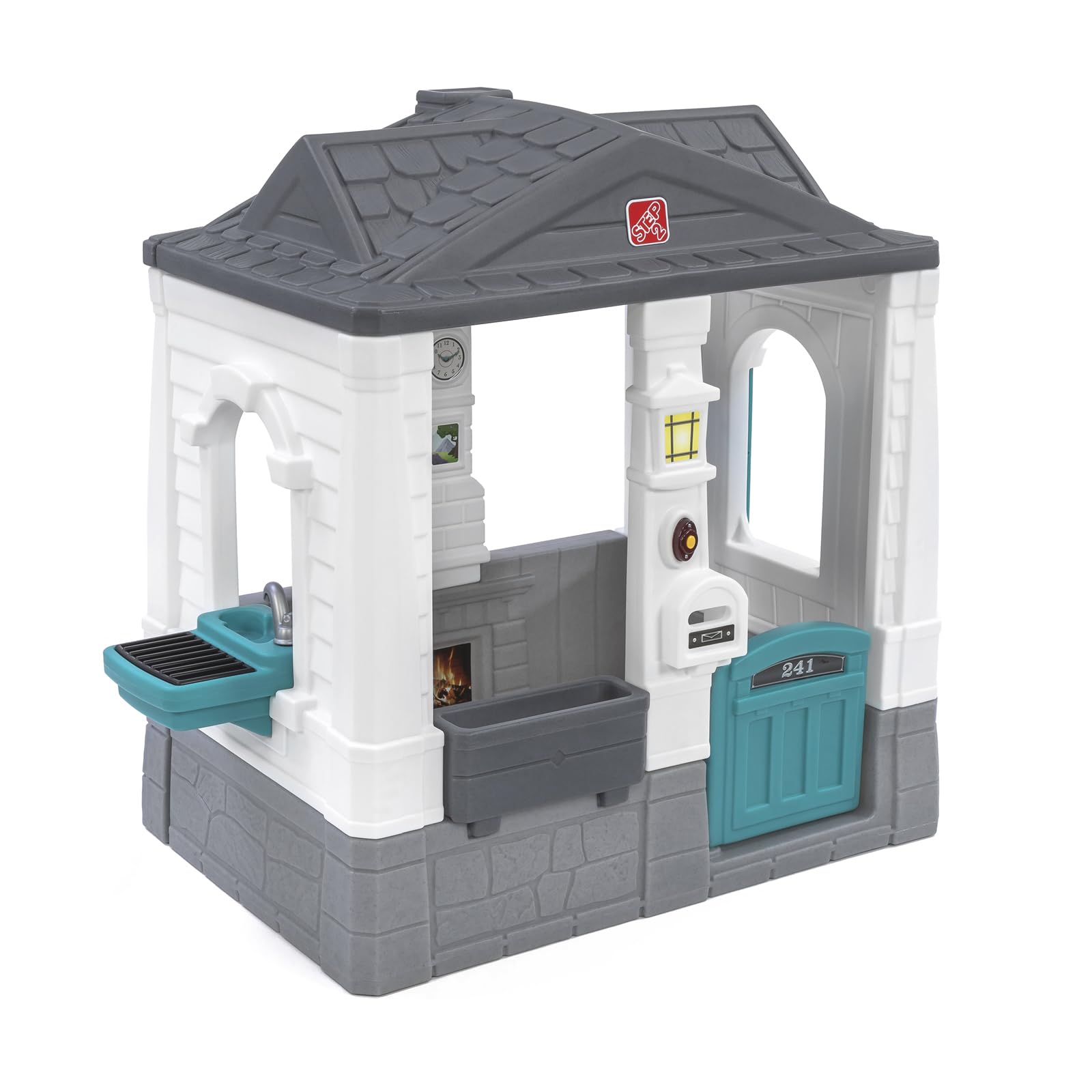 Step2 Neat & Tidy Cottage Kids Playhouse, Indoor/Outdoor Playset, Interactive Pl