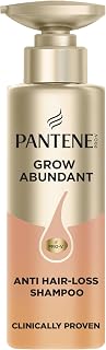 Pantene Grow Abundant Anti Hair Loss Shampoo 290ml for Longer & Denser Hair | For Stronger, Longer, Denser Hair in 8 Weeks, Strengthens Anchorage and Improves Hair Resilience, With Pro-V & Niacinamide