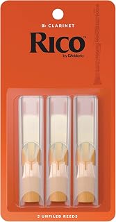 D’Addario Woodwinds - Rico Bb Clarinet Reeds - Reeds for Bb Clarinet - Crafted for Beginners, Students, Educators - Strength 1.5, 3-pack