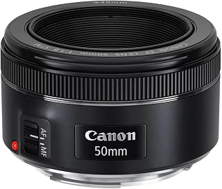 Canon EF 50mm f/1.8 STM Lens, Black, Compatible with Canon EOS DSLR Cameras | Compatible with EOS DSLR Cameras