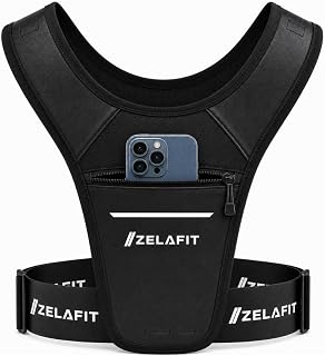 ZelaFit® Running Vest Phone Holder – Running Vest Women & Mens – Adjustable Reflective Running Phone Holder – Ultra-Lightweight Running Bag & Backpack Alternative – Waterproof Phone Pouch & Key Holder