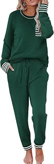 Ekouaer Pajamas Women Long Sleeve Sleepwear Long Pants Soft Loungewear