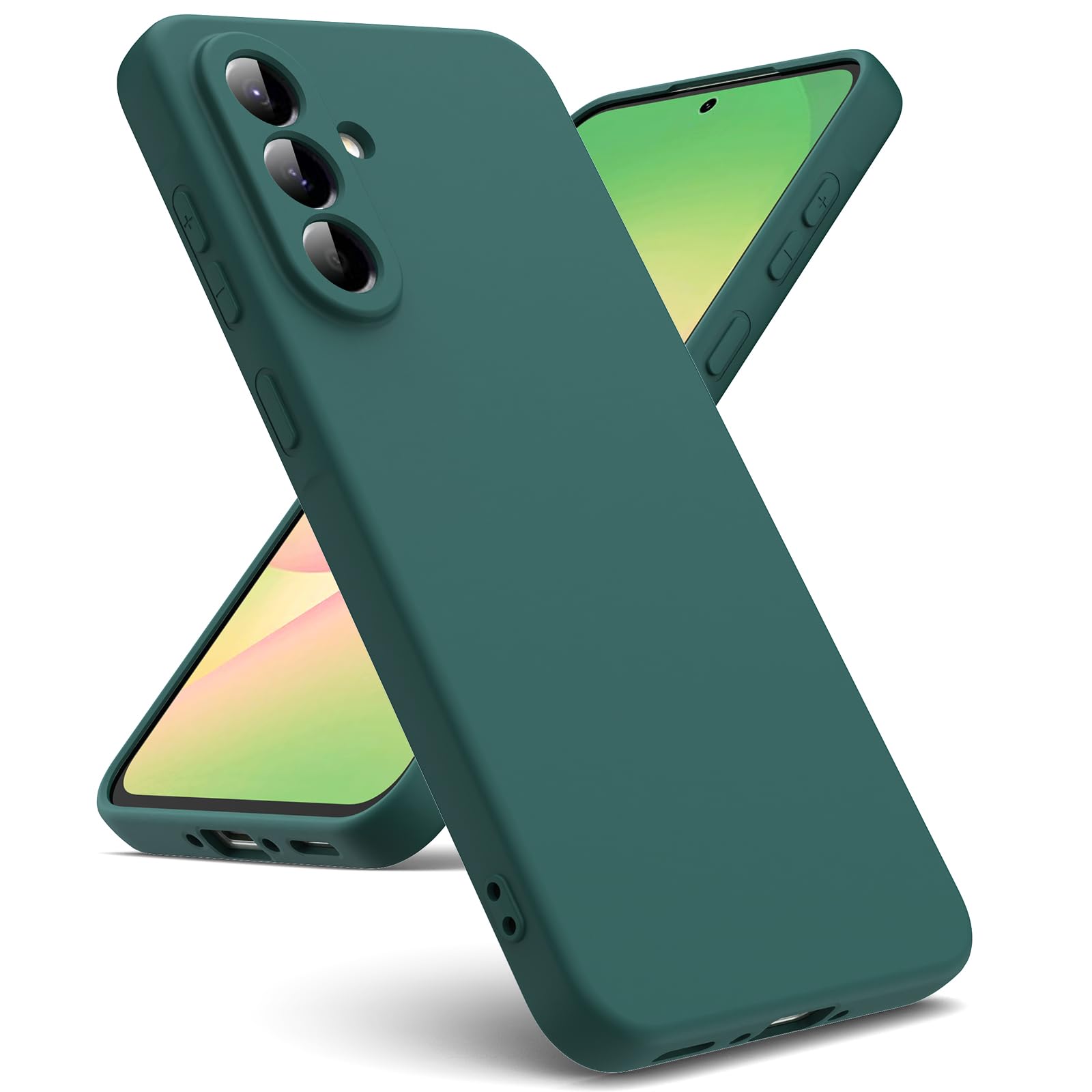 Oududianzi - Cover per Samsung Galaxy A56 5G Silicone Liquido, Verde Notte
