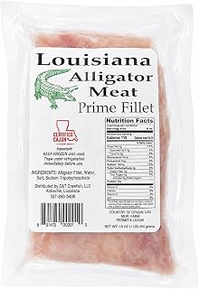 Alligator Filets - Farm Raised - Great for Grilling and Frying - Just Add Your Favorite Batter and Seasoning (1 Pound)