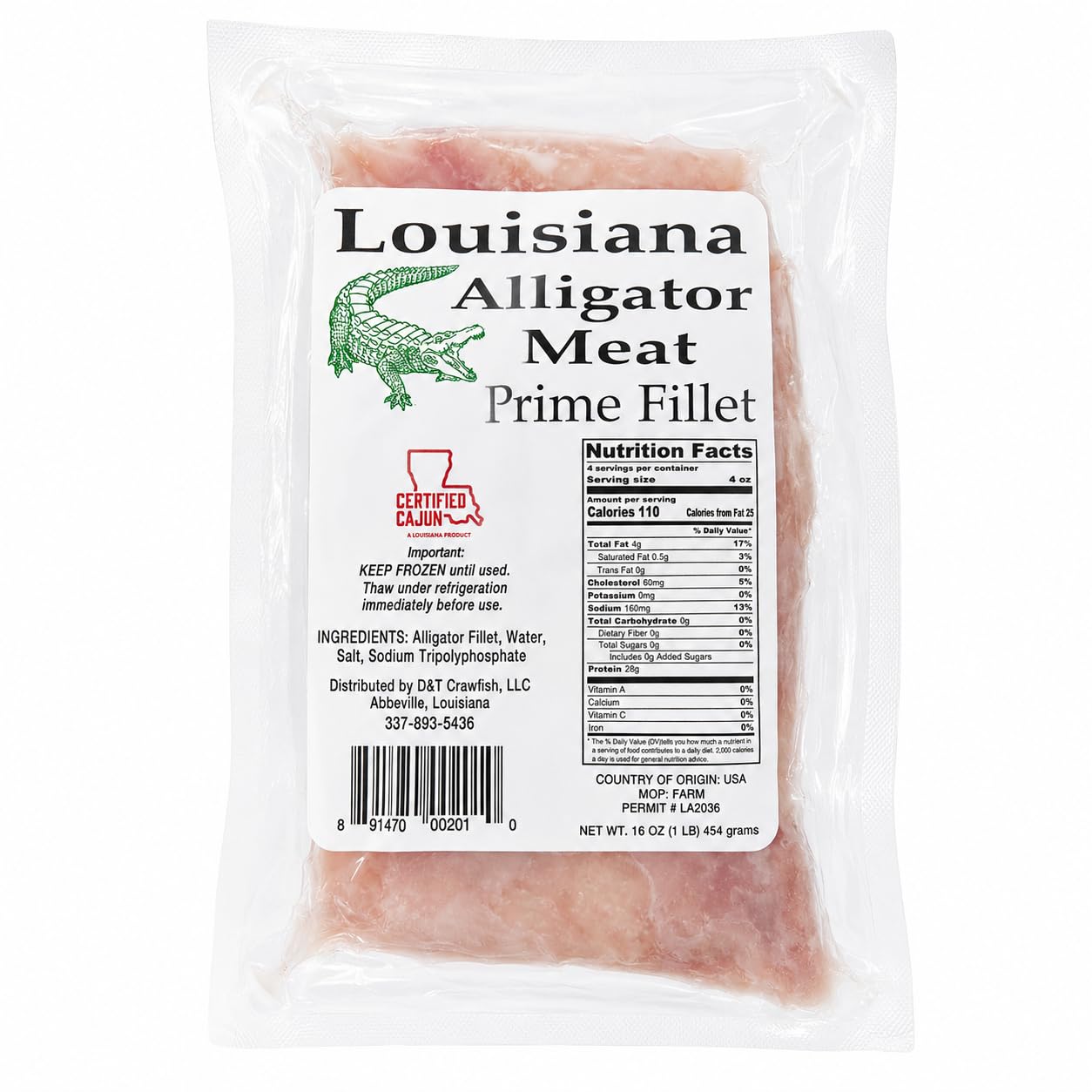 Alligator Filets - Farm Raised - Great for Grilling and Frying - Just Add Your F