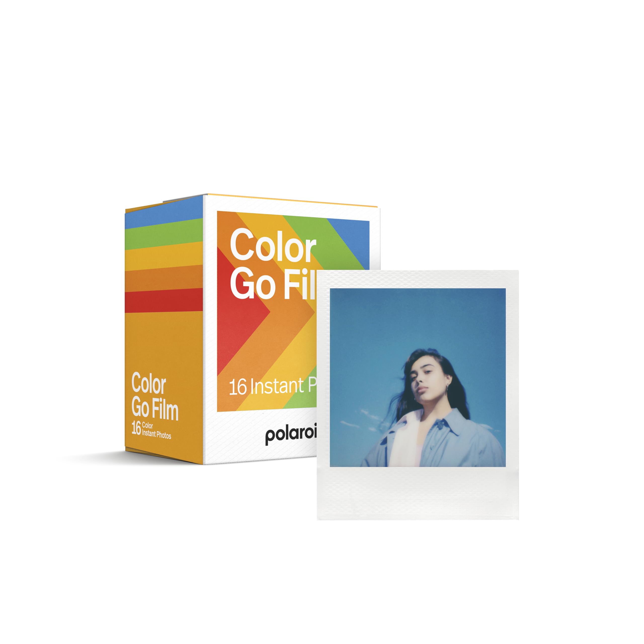 Polaroid Go Color Film, White Frame, 16 Photos (6017), Compatible with Go Camera