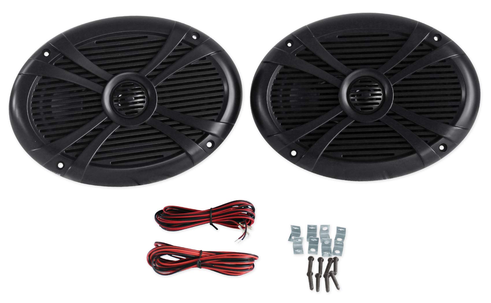 Rockville RMSTS69B 6" x 9" Black Waterproof Marine Boat Speakers, Pair | 1000W P