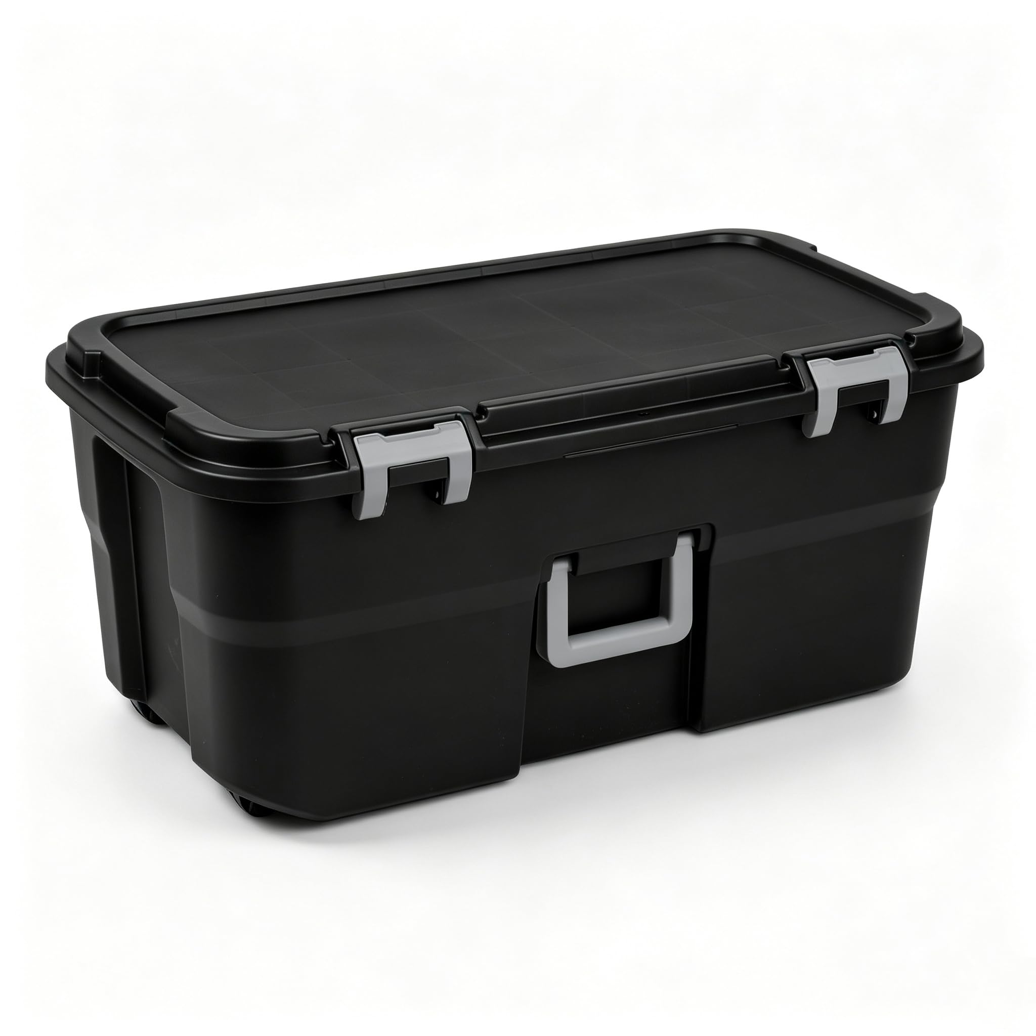22 Gallon Heavy-Duty Wheeled Plastic Footlocker, Lockable for Camping Dorm | Sec