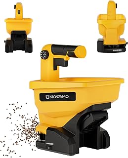 Uniqwamo Handheld Power Spreader Compatible for Dewalt 20V/60V Battery | Available Year-Round, Grass Seeds, Rock Salt (Battery not Included)
