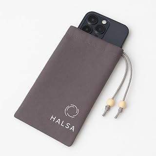 Halsa EMF Shield Sleeve for Cell Phone - Signal Blocking Anti-EMP Pouch - Smartphone Protection Case Against Radiation, EMF, 5G, RFID - Grey - 4x8 Inch Fits Most Phones
